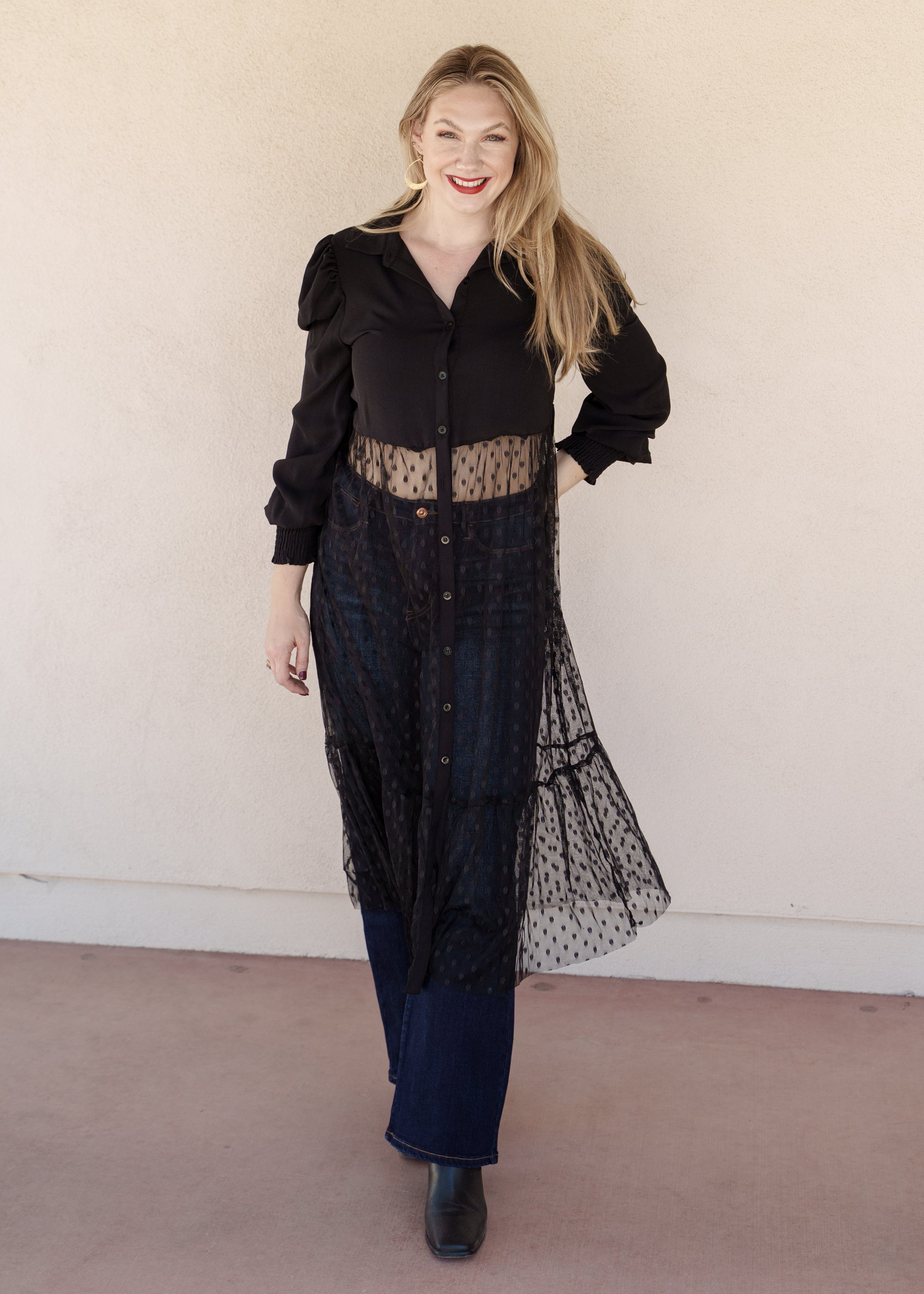 Lace Sleeve Zip Up Jacket – Santo Boutique