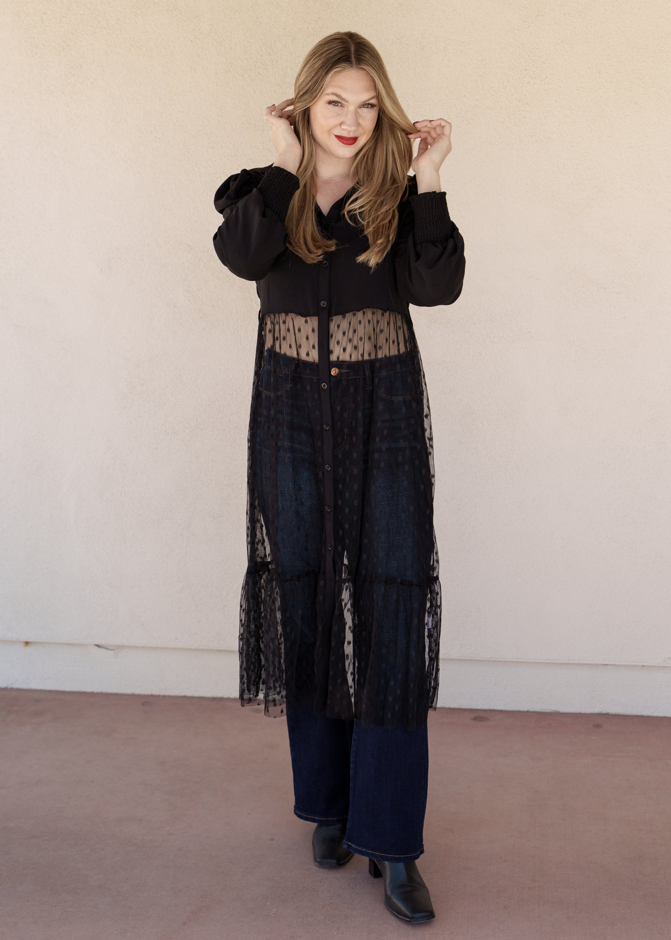 Lace Sleeve Zip Up Jacket – Santo Boutique